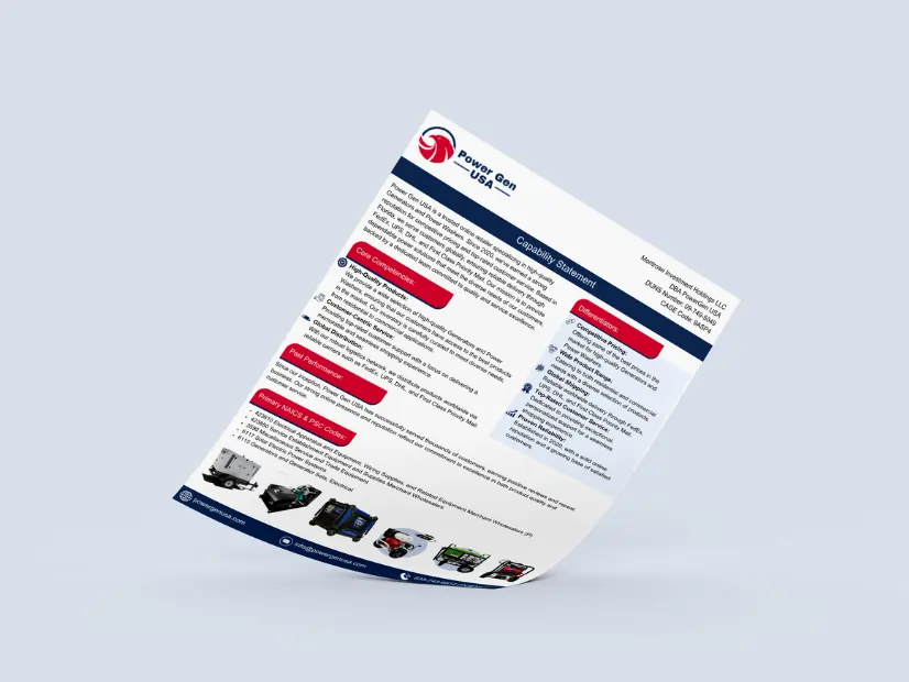 Sample GSA Capability Statement in clear layout