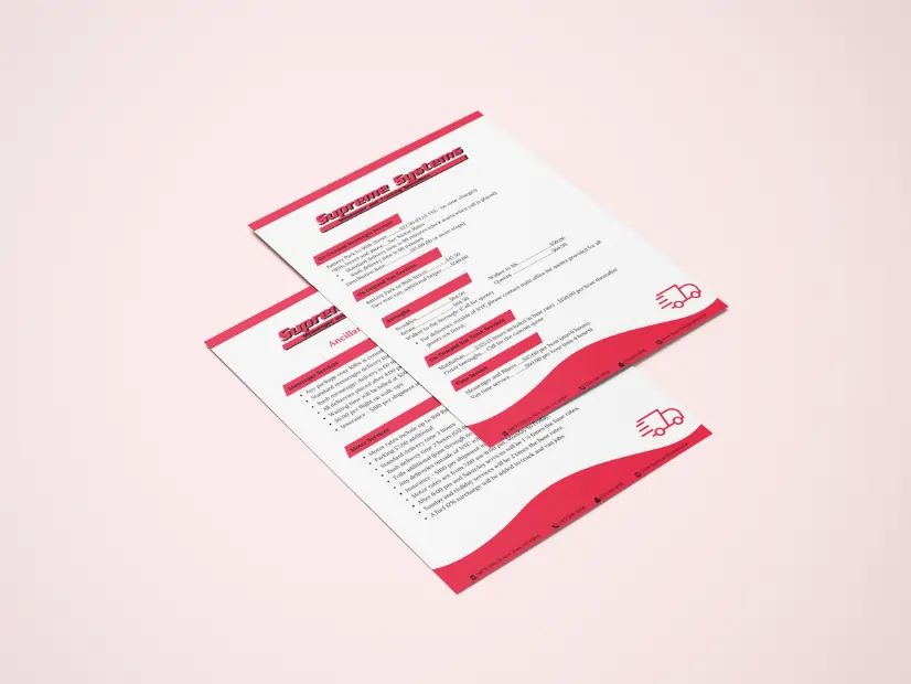 One Pager, sell sheet sample