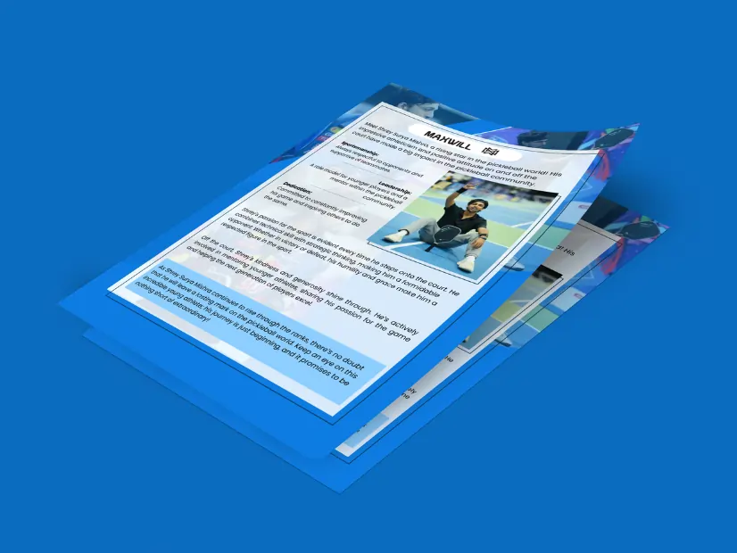 Sample one pager design