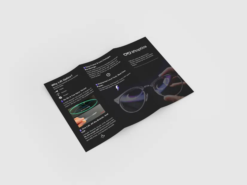 Black Tri-fold Brochure Design Example