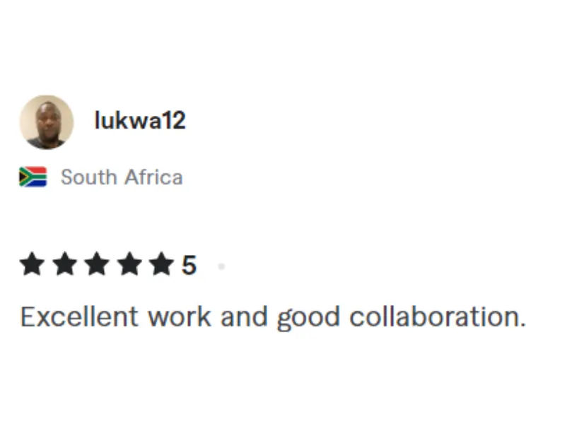 client review screenshot